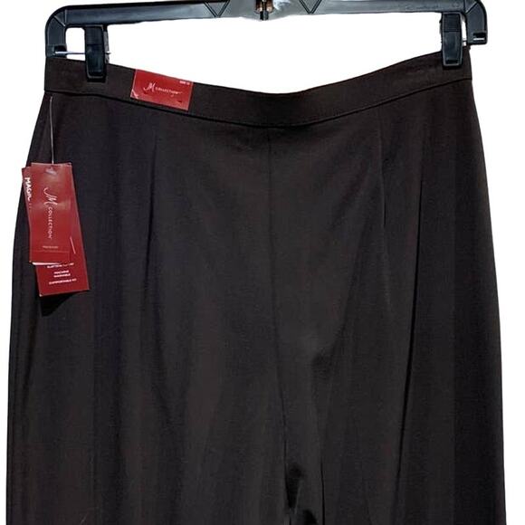 New JM Collection 12 Magic Pant Slimming Career Chocolate Brown Washable Pants - Picture 3 of 4